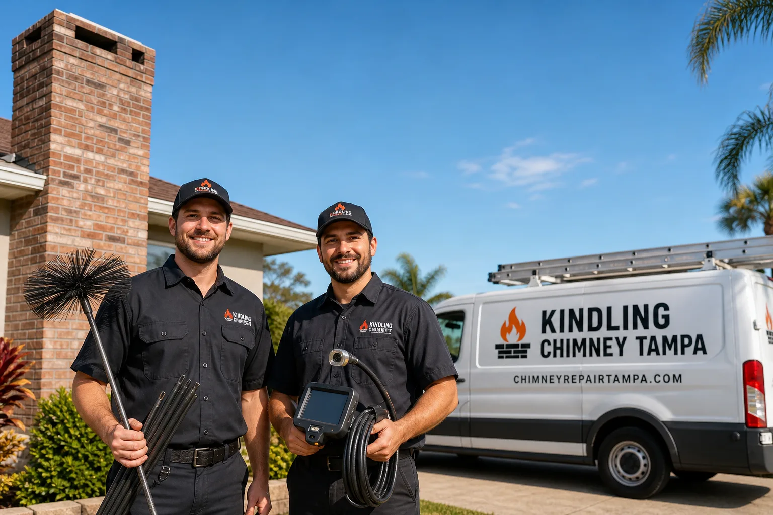 Kindling Chimney Tampa chimney cleaning team